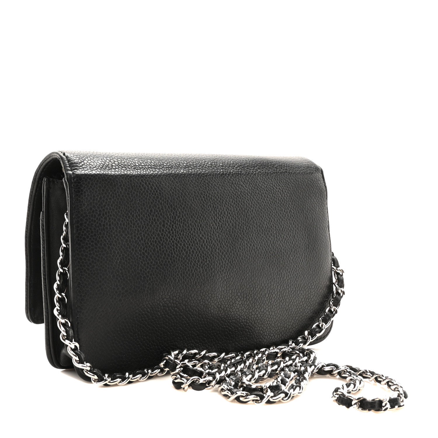Chanel Caviar Timeless CC Wallet On Chain WOC Black 3 of 11