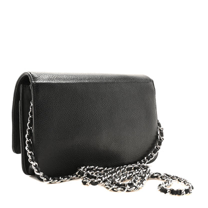Chanel Caviar Timeless CC Wallet On Chain WOC Black 3 of 11