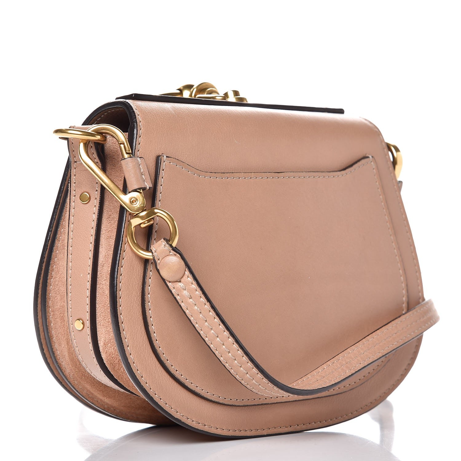 Chloe Calfskin Suede Small Nile Bracelet Bag Biscotti Beige 3 of 10