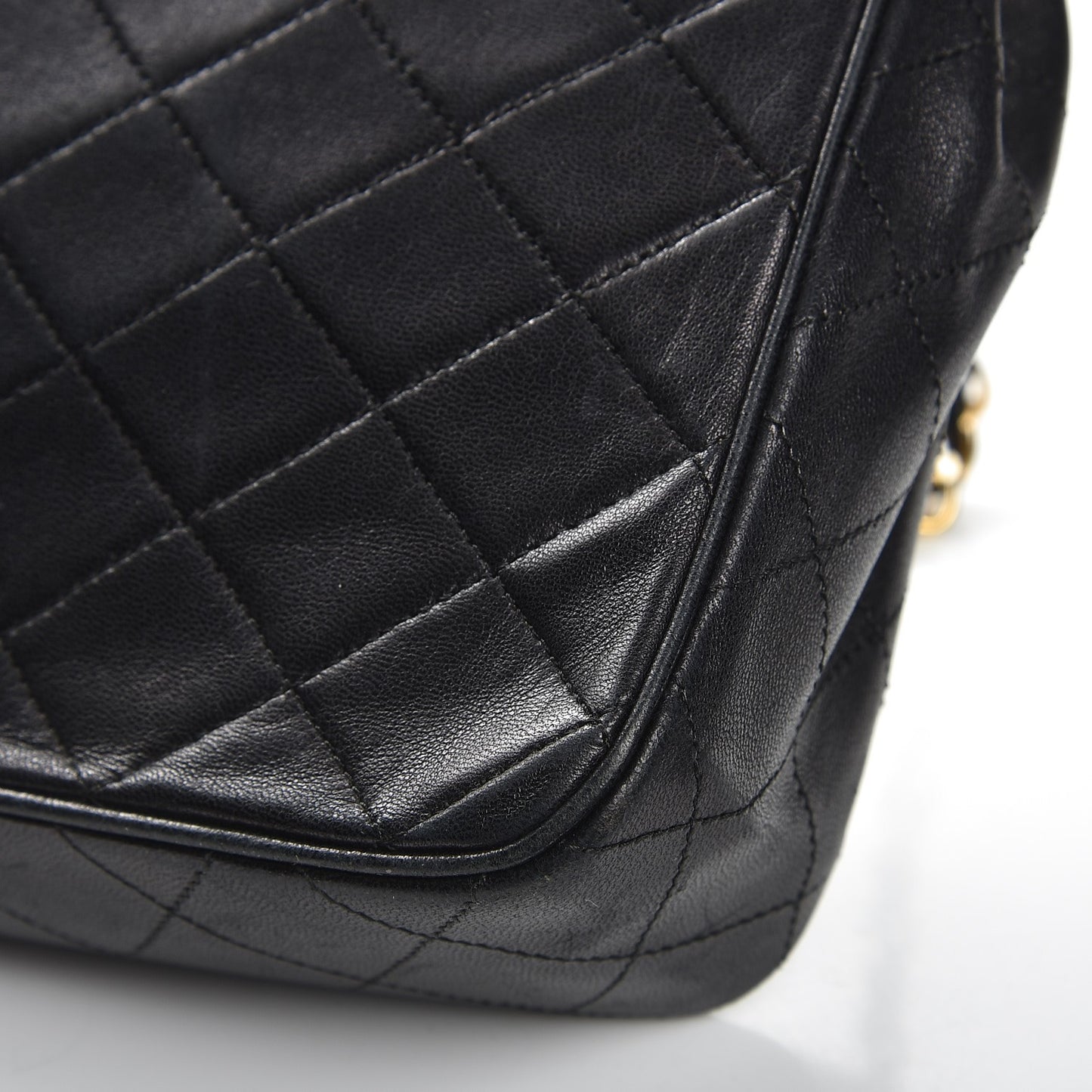 Lambskin Quilted Small Single Flap Black