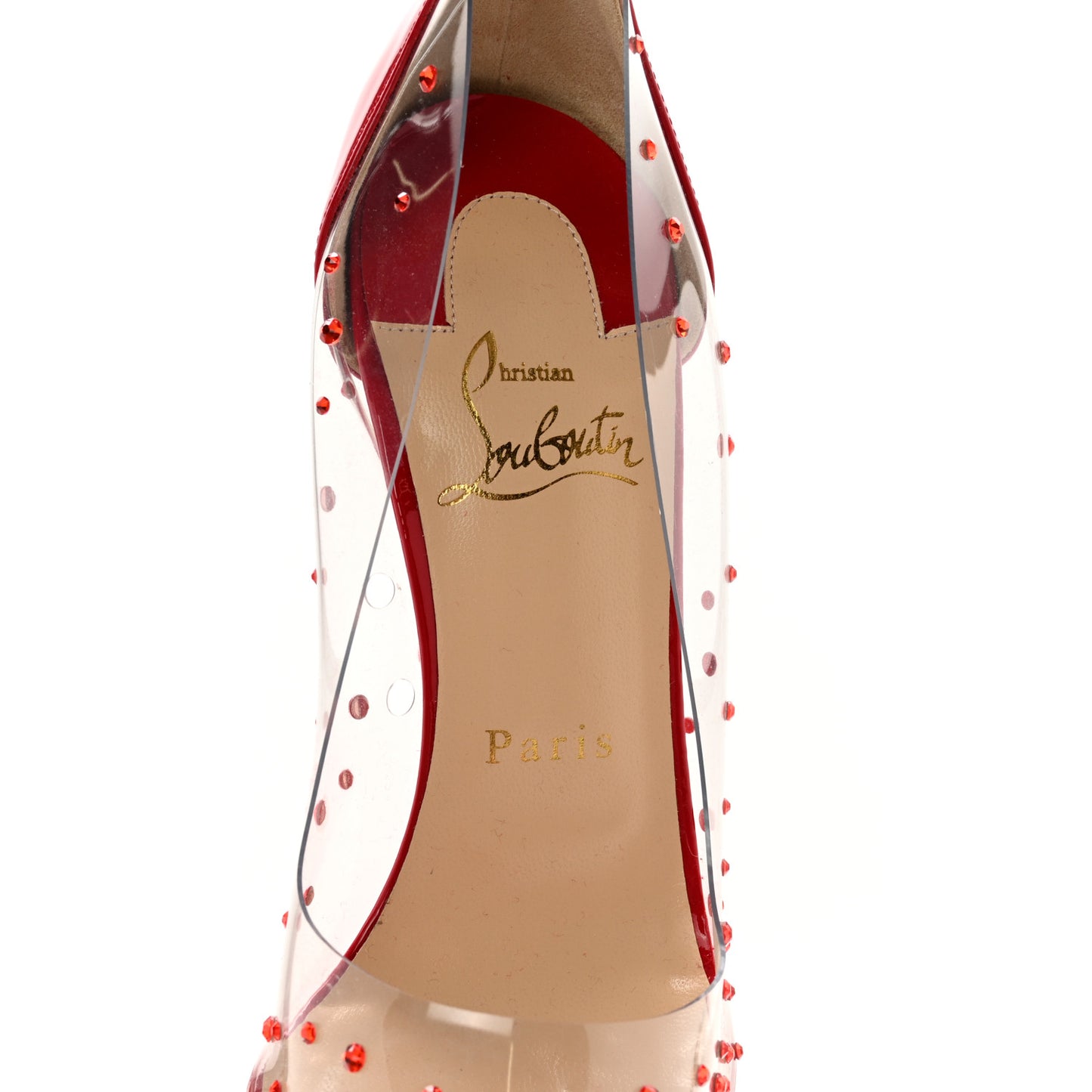 PVC Patent Degrastrass 100 Pumps 36.5 Red