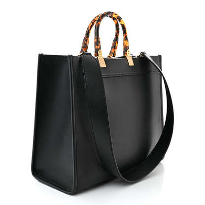 Fendi Vitello King Plexiglass Medium Fendi Sunshine Shopper Tote Black 3 of 11
