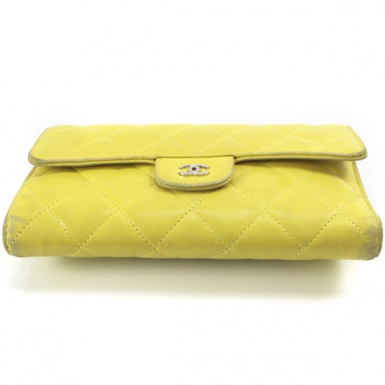 Chanel Lambskin Timeless Classic Wallet Lemon 4 of 8