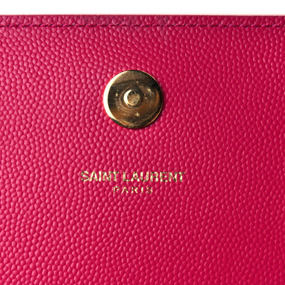Saint Laurent Grain De Poudre Classic Monogram Kate Clutch Lipstick Fuchsia 5 of 7