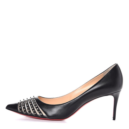Christian Louboutin Kid Bareta 70 Pumps 40.5 Black Silver 1 of 11