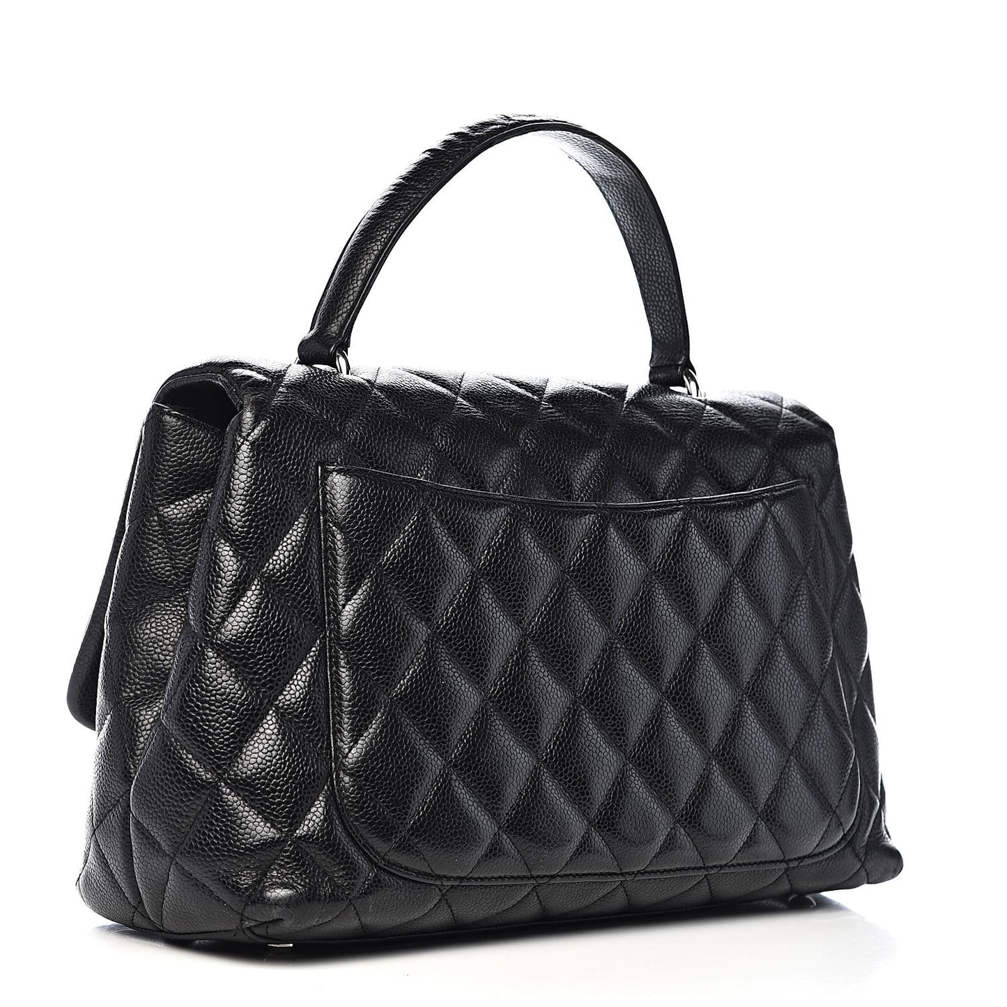 Caviar Quilted Jumbo Kelly Flap Black