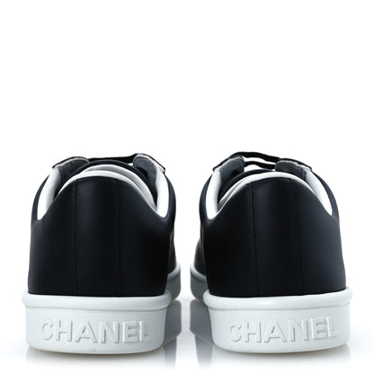 Chanel Calfskin CC Womens Sneakers 42 Black 6 of 10