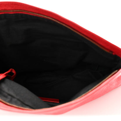Balenciaga Agneau Classic Hardware Premier Clutch Rouge Coquelicot 6 of 11