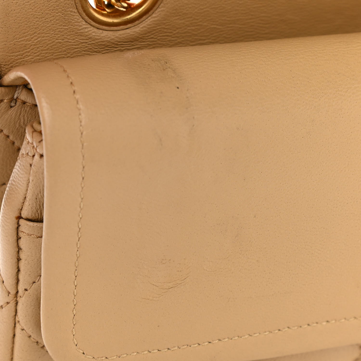Chanel Lambskin Quilted Small Double Flap Beige 12 of 17