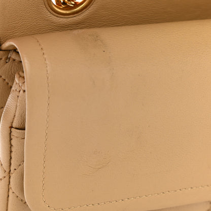 Chanel Lambskin Quilted Small Double Flap Beige 12 of 17