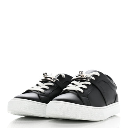 Hermes Calfskin Day Sneakers 37 Black 3 of 10