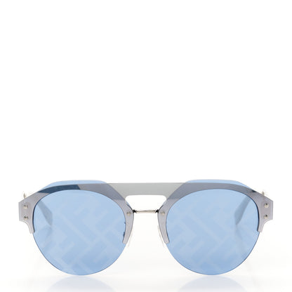Fendi Metal Acetate The Technicolor FF Aviator Sunglasses FE40027U Blue Silver 2 of 8
