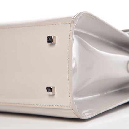 Delvaux Patent Calfskin MM Tempete Satchel Gray 12 of 16