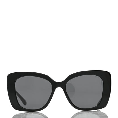 Chanel Acetate Strass Square Sunglasses 5422-B Black White 2 of 8