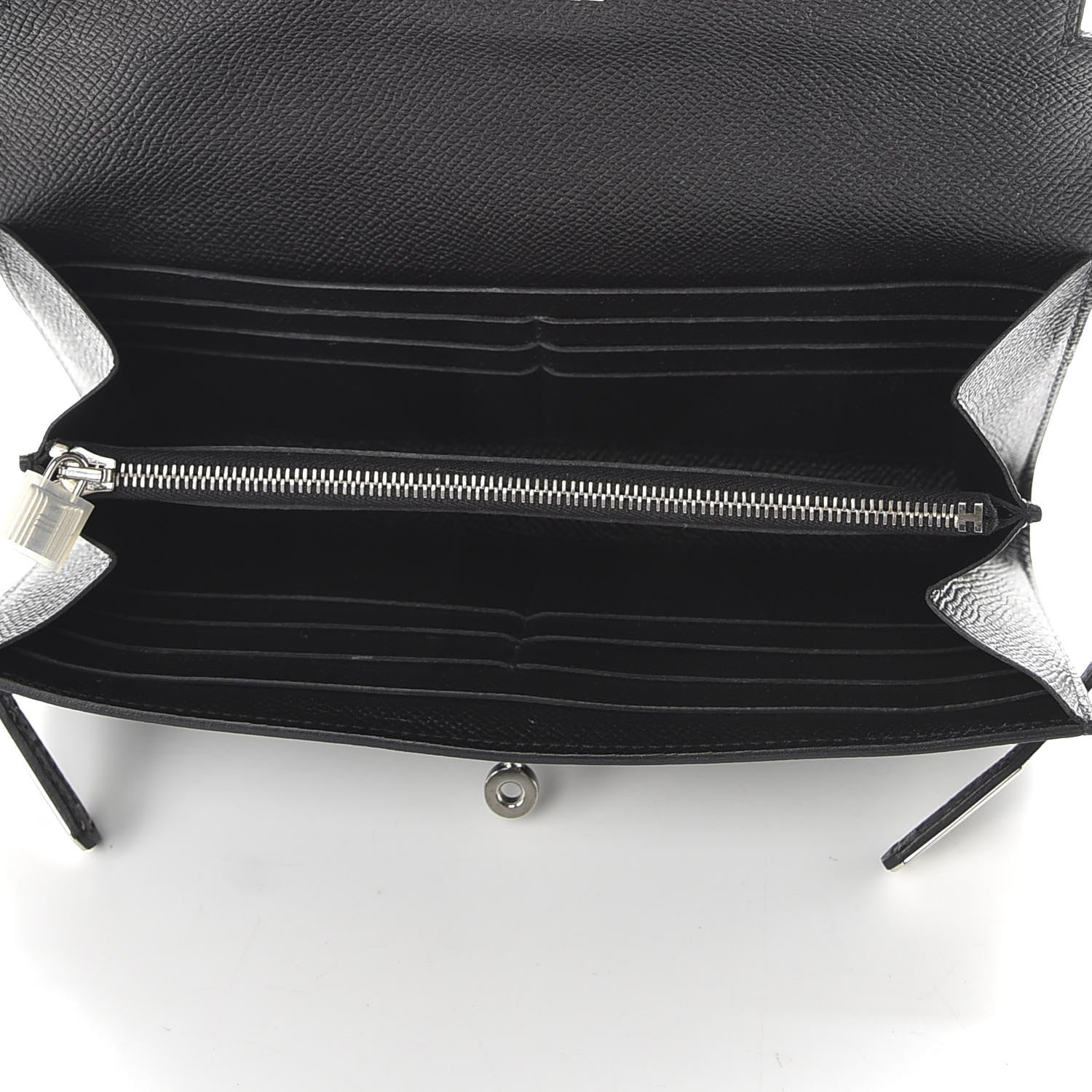 Hermes Epsom Kelly Longue Wallet Black 5 of 8