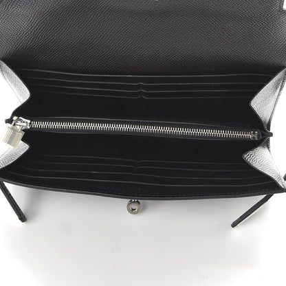 Hermes Epsom Kelly Longue Wallet Black 5 of 8
