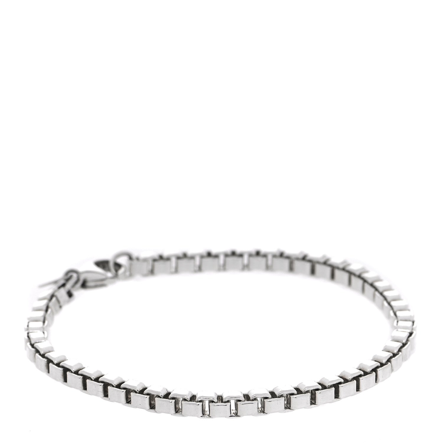Tiffany Sterling Silver 4mm Venetian Link Bracelet 1 of 7