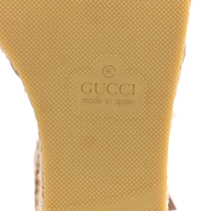 Gucci Nappa Matelasse GG Marmont Ankle Wrap Platform 35/120mm Espadrille Wedges 37 Porcelain Rose 6 of 10
