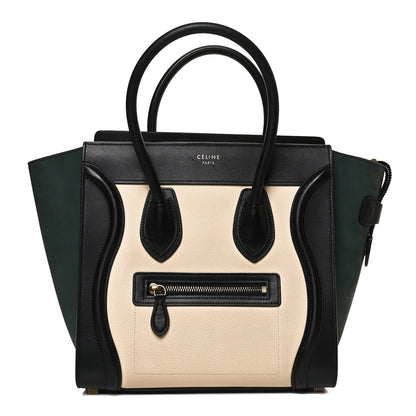 Celine Smooth Drummed Calfskin Micro Tri-Color Luggage Teal 1 of 12