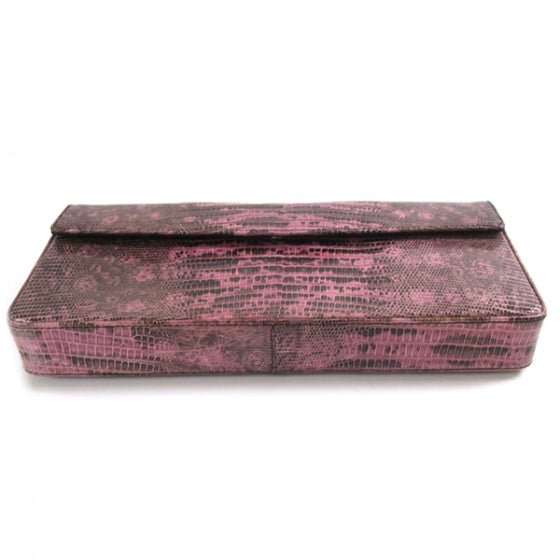 Lizard Clutch Fuchsia