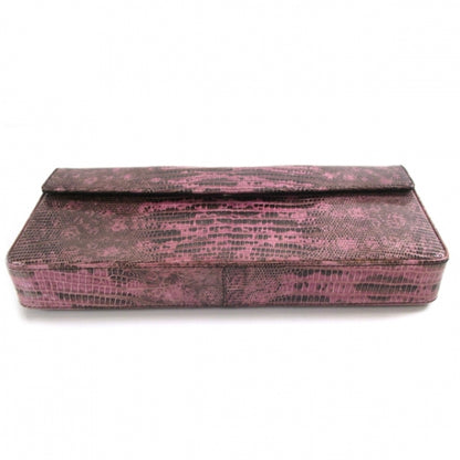 Prada Lizard Clutch Fuchsia 4 of 5