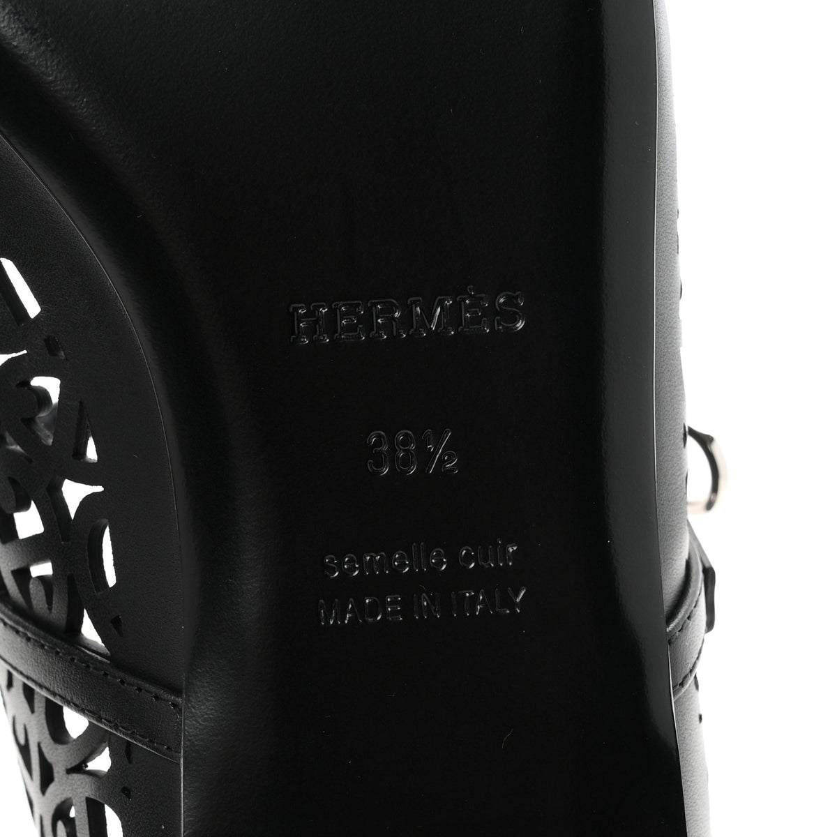Hermes Calfskin Meli Ballet Flats 38.5 Black 7 of 10