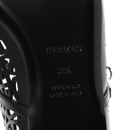 Hermes Calfskin Meli Ballet Flats 38.5 Black 7 of 10