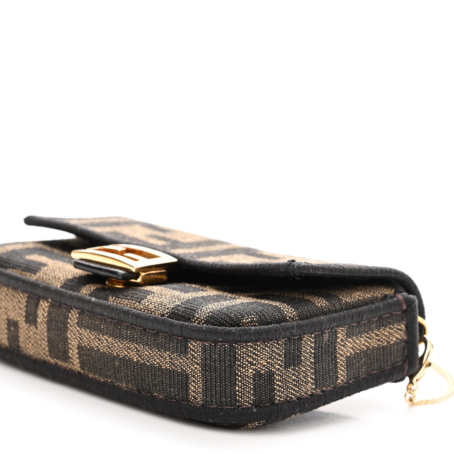 Fabric Jacquard FF 1974 Nano Baguette Charm Tobacco Moro Black
