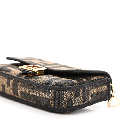 Fendi Fabric Jacquard FF 1974 Nano Baguette Charm Tobacco Moro Black 9 of 10