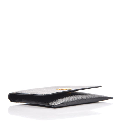 Prada Saffiano Metal Flap Wallet Black 4 of 8