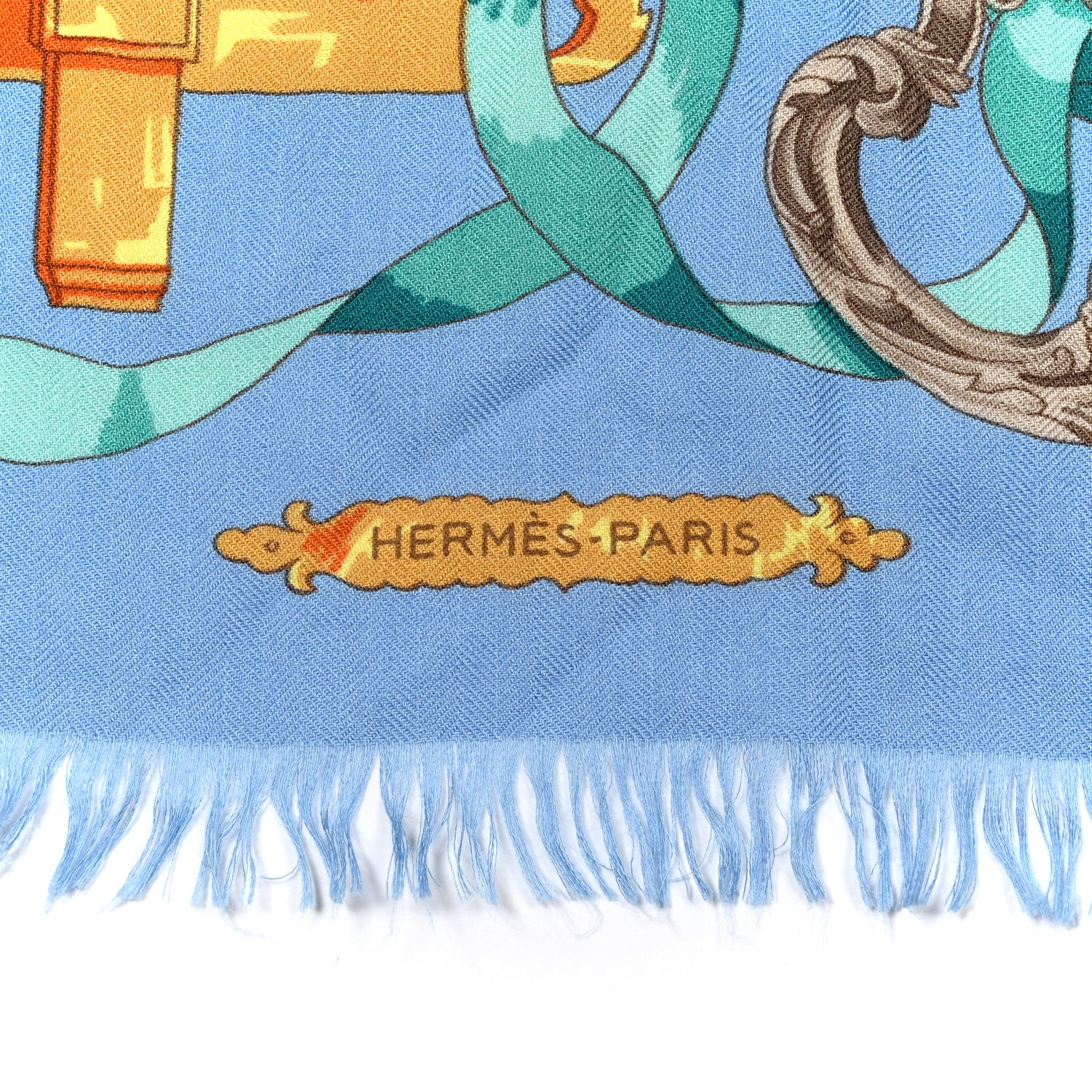 Hermes Cashmere Silk Ferronnerie Stole 4 of 6