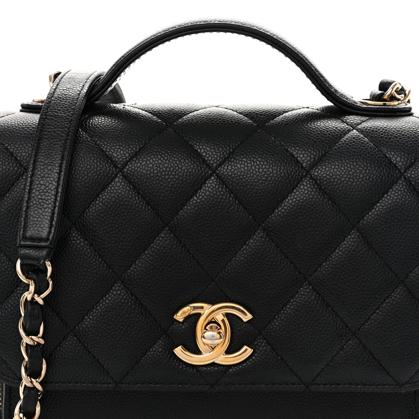 Caviar Quilted Medium Business Affinity Flap Black