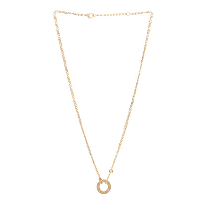 Cartier 18K Yellow Gold 2 Diamond LOVE Necklace 3 of 5