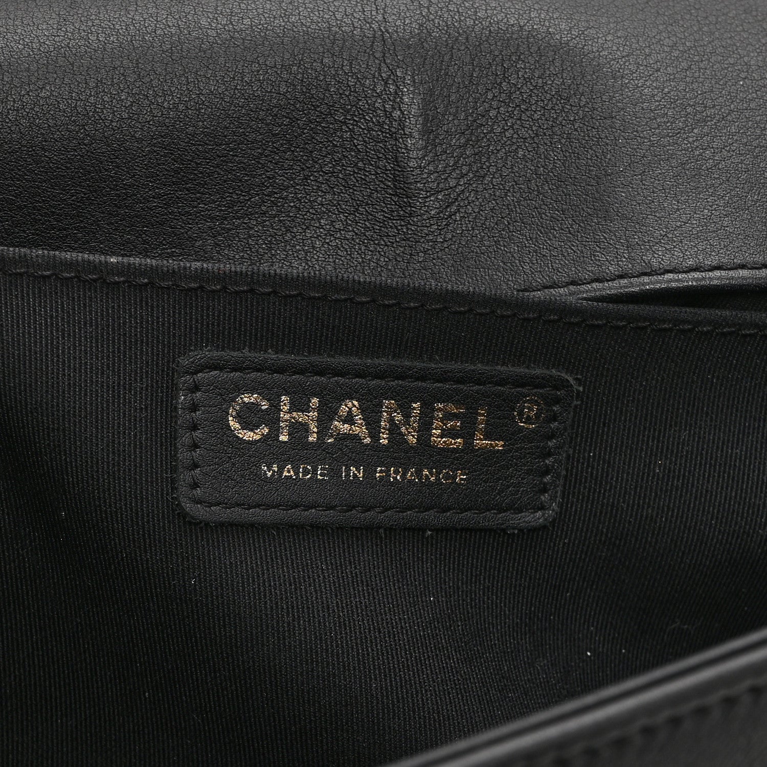 Chanel Metallic Crumpled Goatskin Medium Boy Flap Black Gold 6 of 10