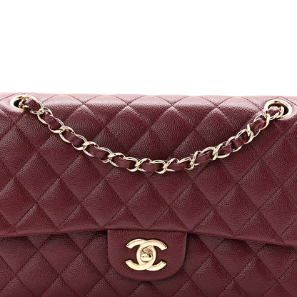 Chanel Caviar Quilted Medium Double Flap Burgundy 8 of 11