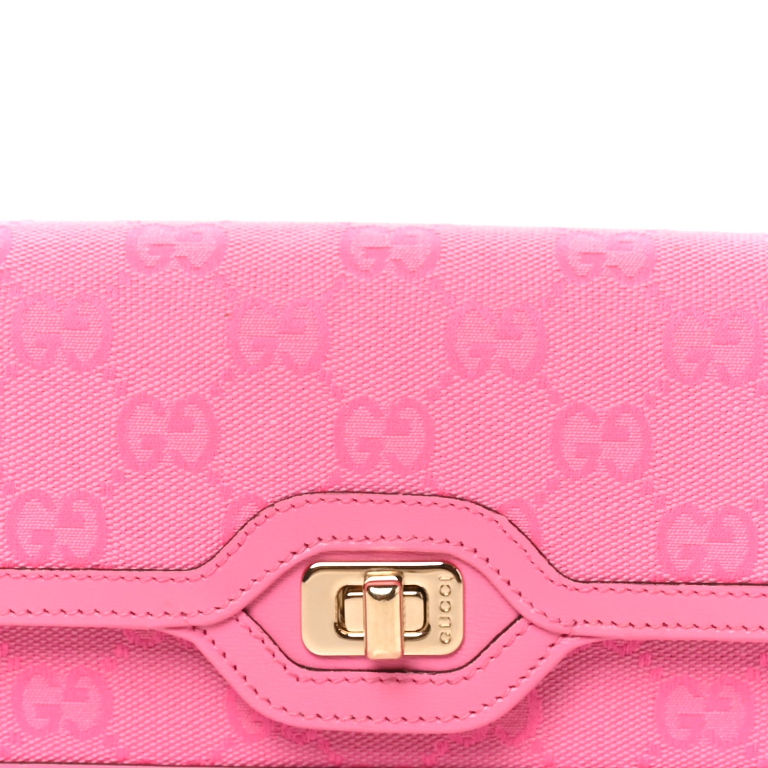 Gucci GG Monogram Scratch Lux Calfskin Mini Luce Shoulder Bag Rose Dark Blossom 7 of 9