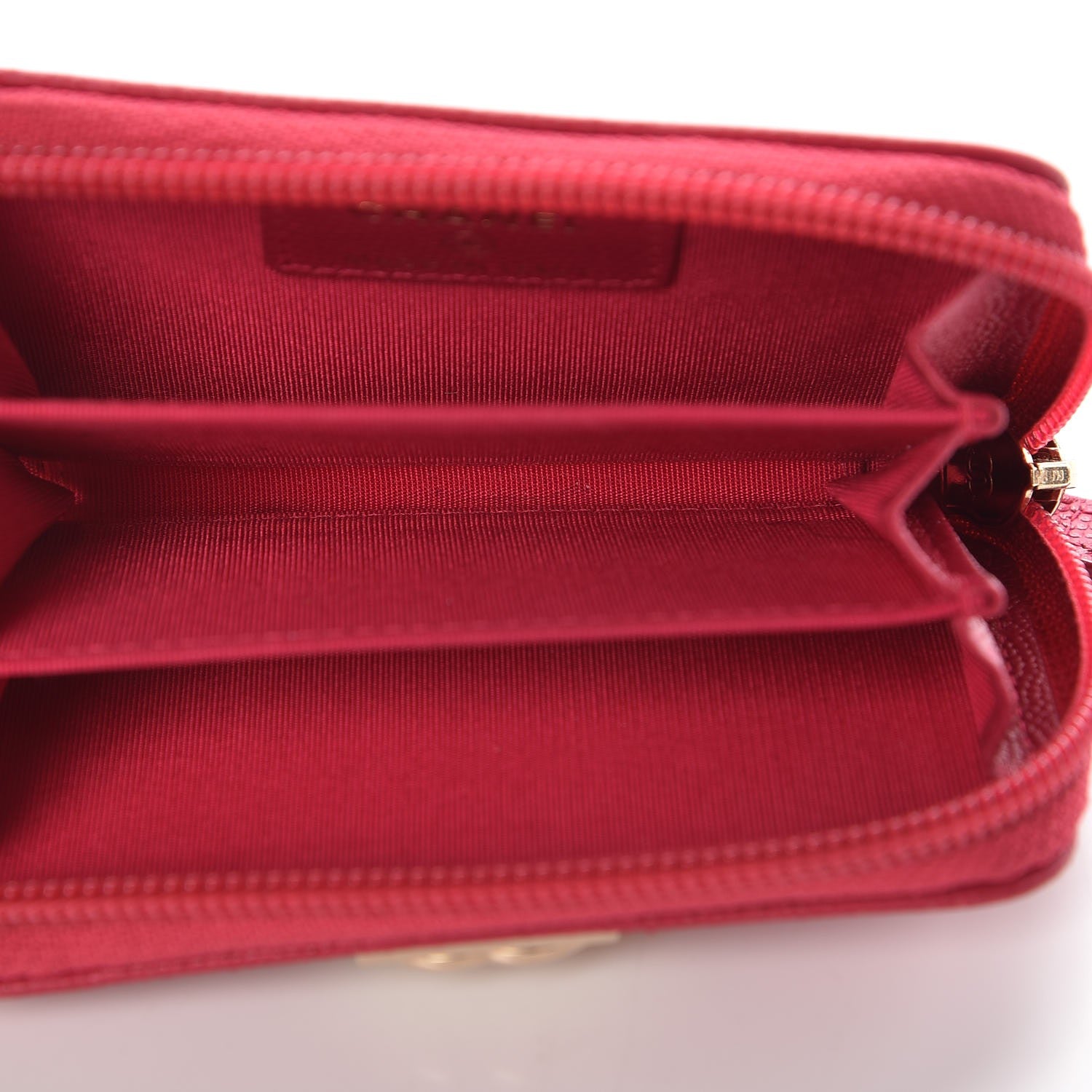 Chanel Caviar Quilted Boy Zip Around Coin Purse Wallet Fuchsia 5 of 12