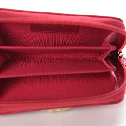 Chanel Caviar Quilted Boy Zip Around Coin Purse Wallet Fuchsia 5 of 12