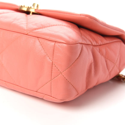 Chanel Goatskin Quilted Medium Chanel 19 Flap Orange 7 of 10