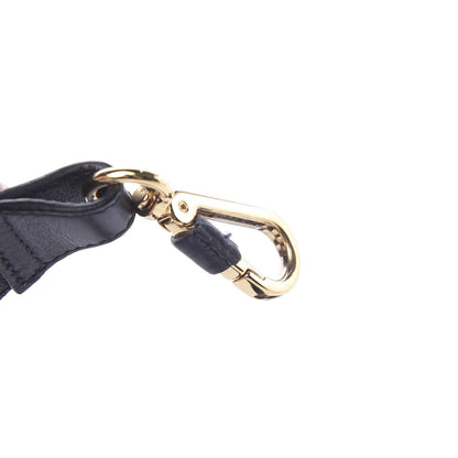 Chloe Calfskin Silk Little Horses Scarf Strap Navy 5 of 5
