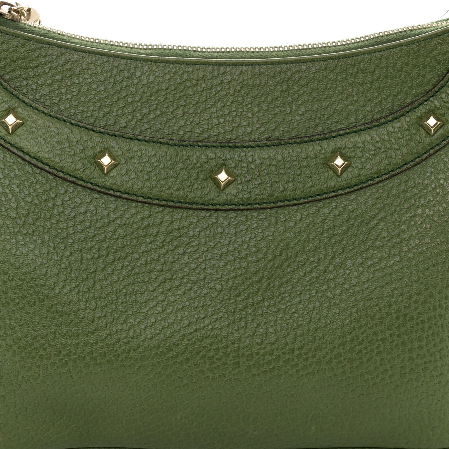 Calfskin Bamboo Anita Top Handle Bag Green