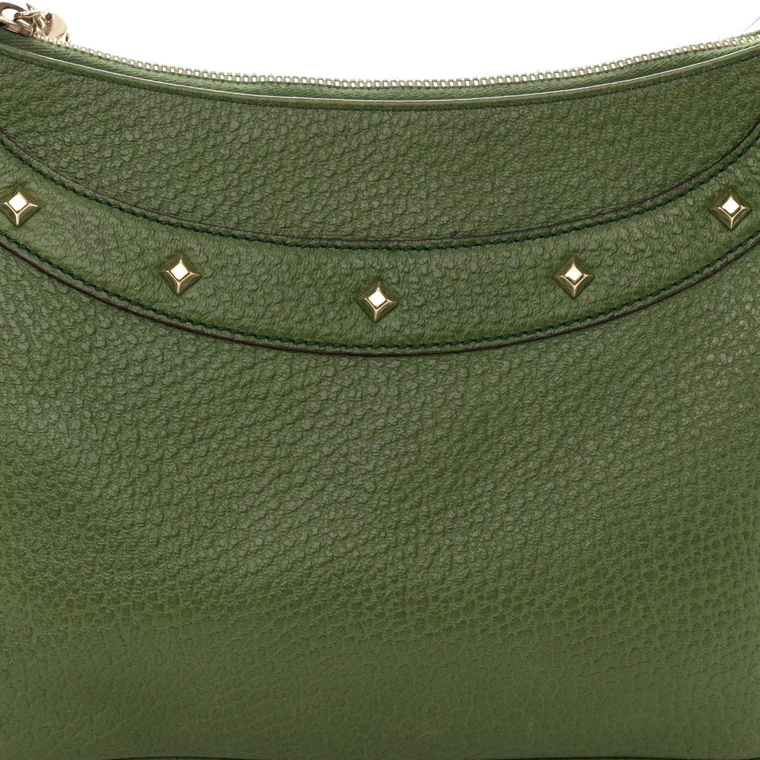 Gucci Calfskin Bamboo Anita Top Handle Bag Green 8 of 15