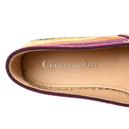 Christian Dior Cotton Embroidered Patchwork Granville Espadrille 36.5 Multicolor 7 of 9