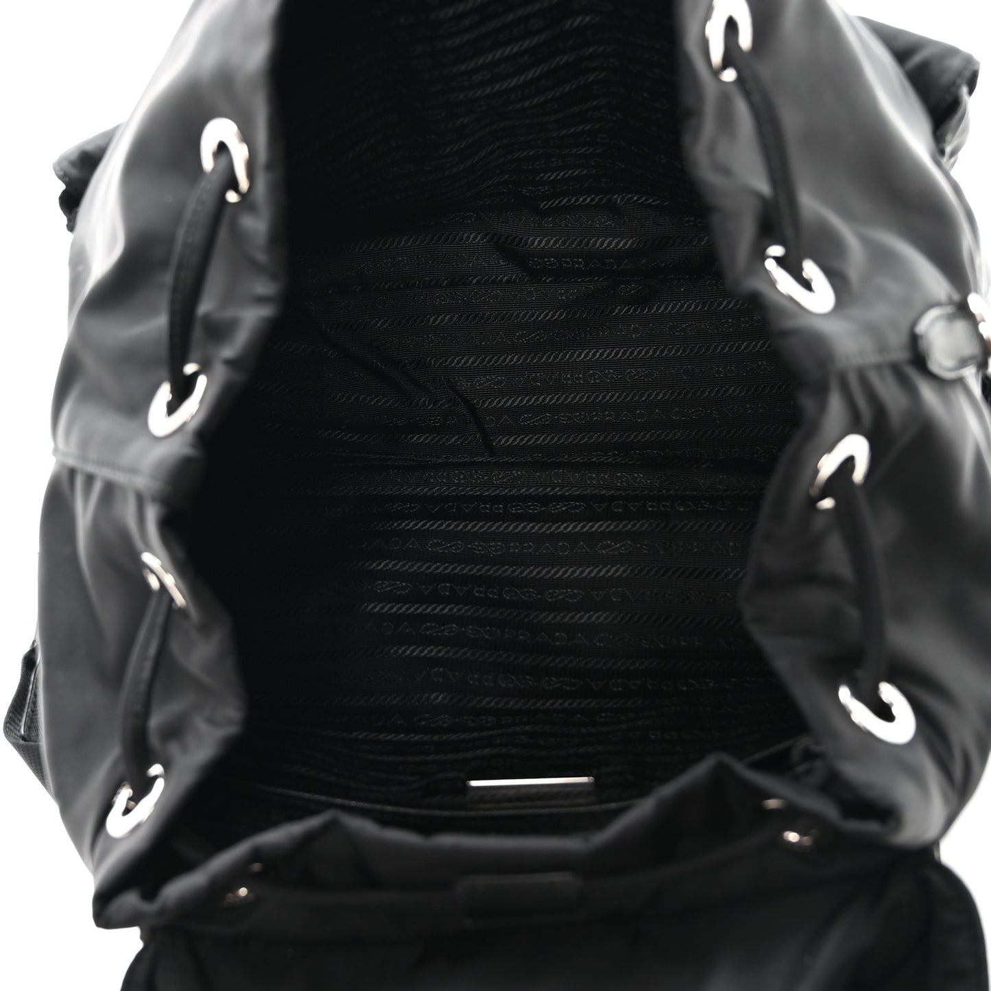 Re-Nylon Vela Saffiano Medium Backpack Black