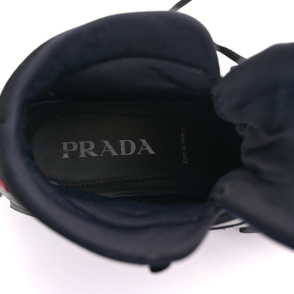 Prada Rubber Technical Knit Fabric Cloudbust Thunder High Top Sneakers 37.5 Black 10 of 11