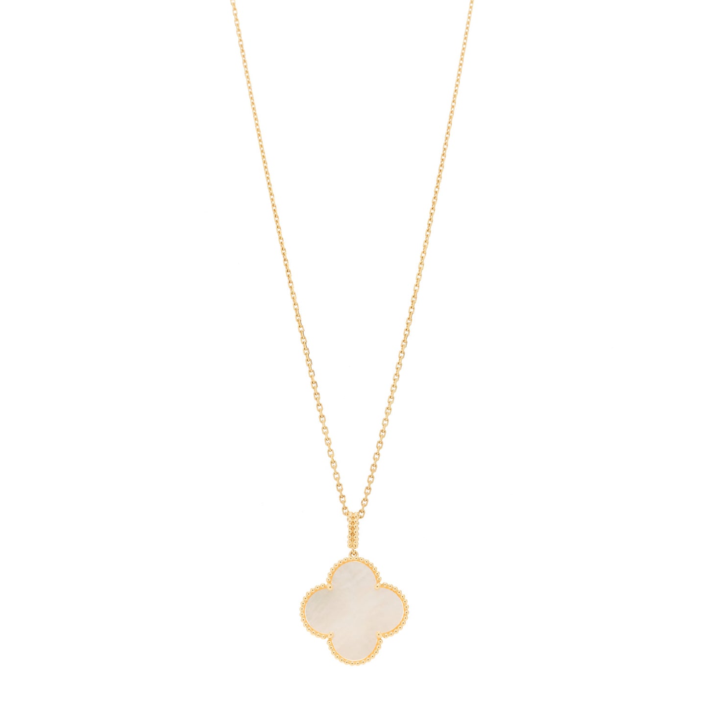 18K Yellow Gold Mother of Pearl Magic Alhambra Long Necklace