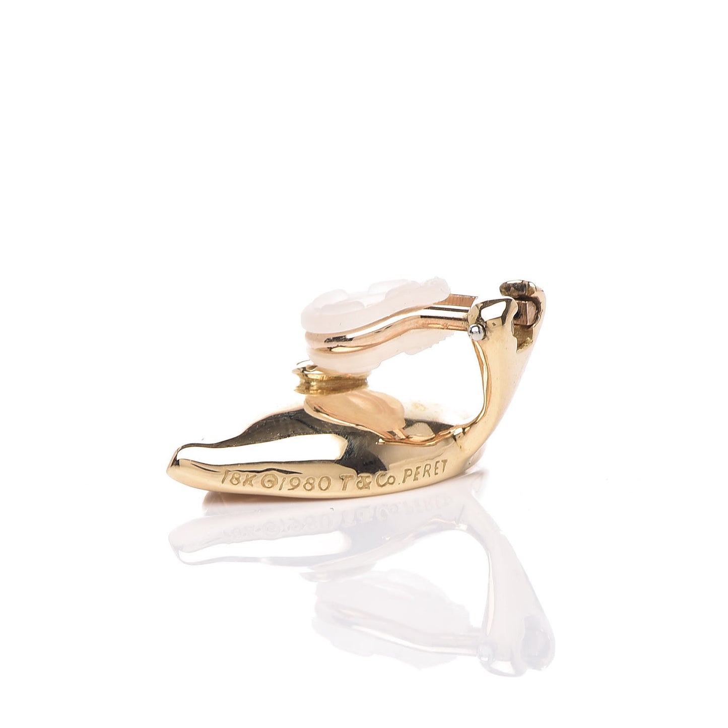 18K Yellow Gold Leaf Earrings
