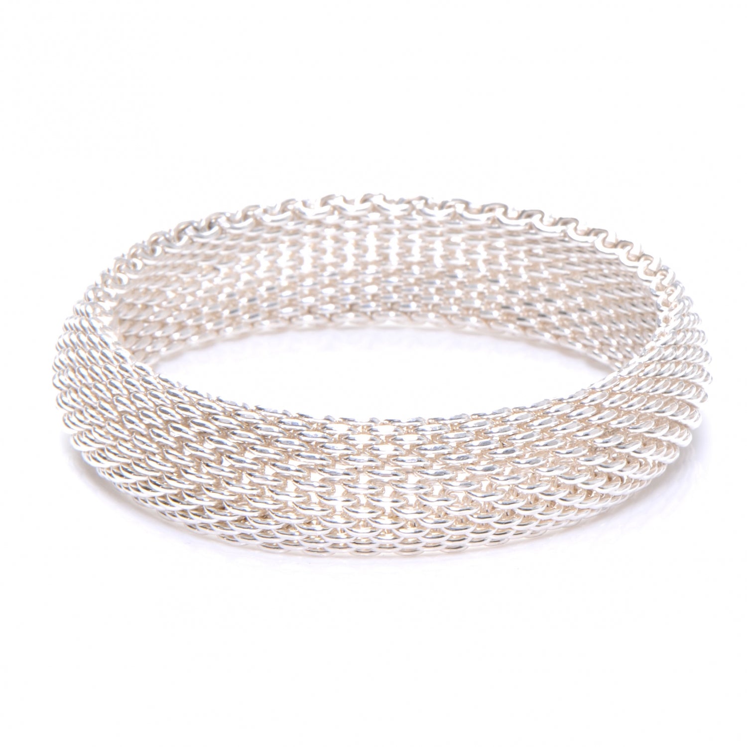 Tiffany Sterling Silver Somerset Mesh Bracelet 1 of 5
