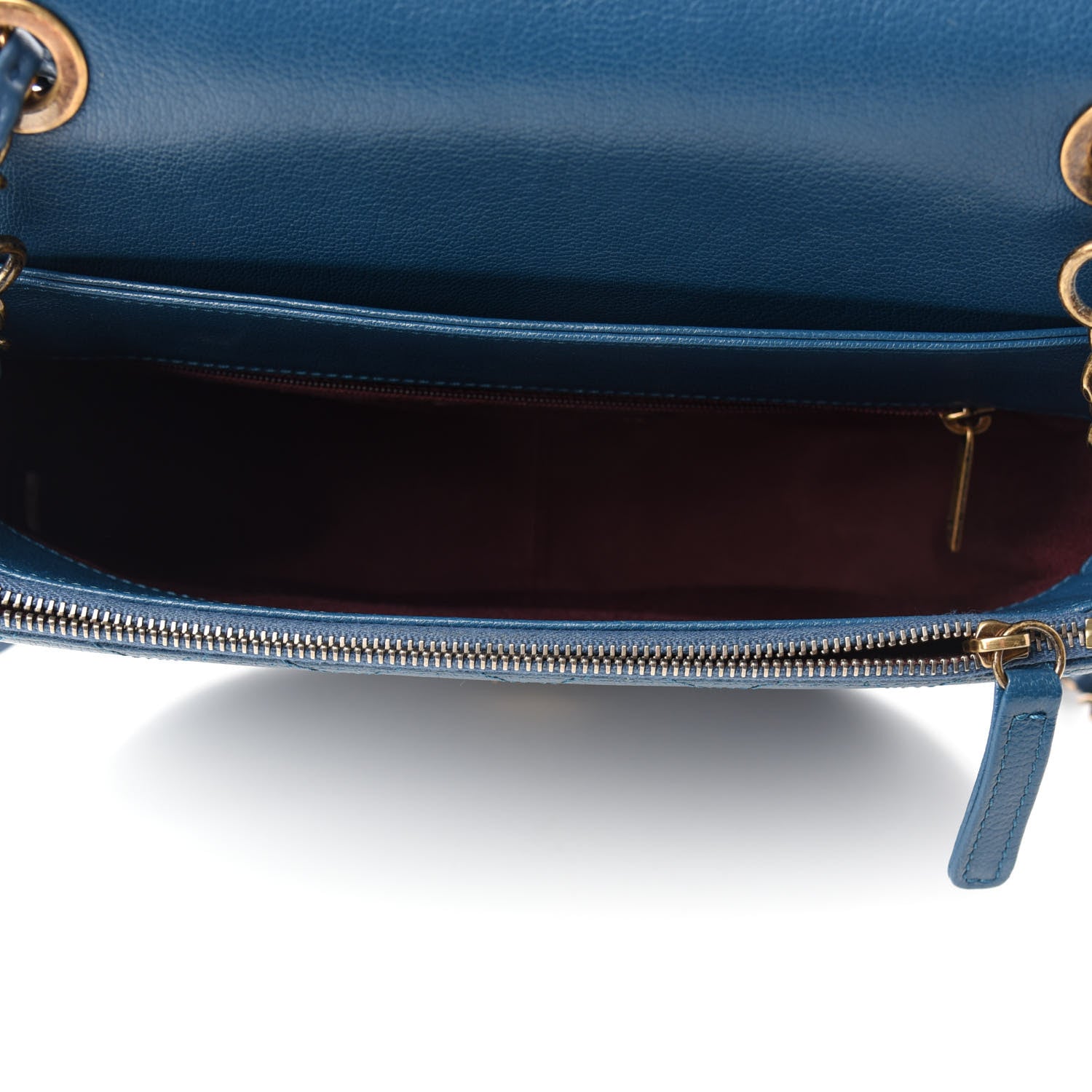 Chanel Shiny Calfskin Goatskin Quilted Medium Coco Curve Messenger Flap Navy 5 of 10