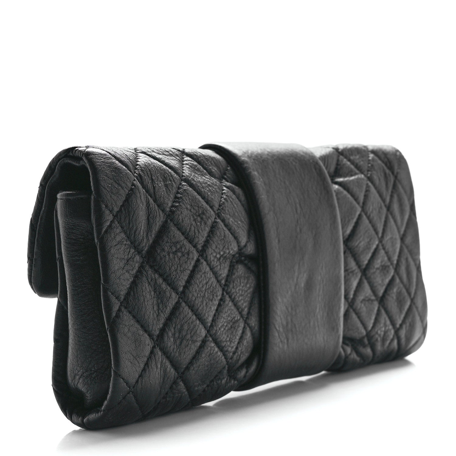 Chanel Sheepskin Mademoiselle Clutch Black 3 of 12